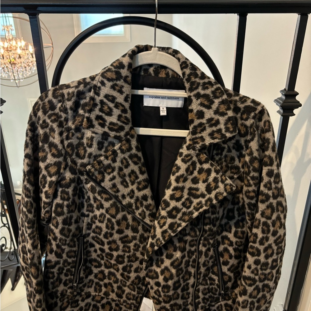 Cupcakes and Cashmere Leopard Print Jacket